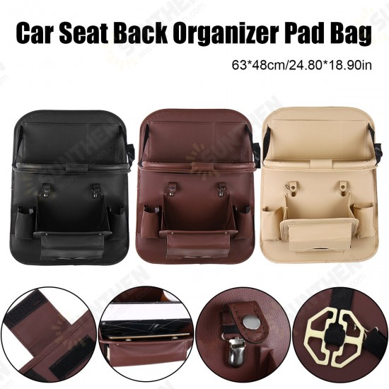 Universal Multifunctional PU Leather Car Seat Back Organizer Pad Bag Travel Storage Holder Organizer Bag with Tray 2 Types Universal Multifunctional PU Leather Car Seat Back Organizer Pad Bag Travel Storage Holder Organizer Bag with Tray 2 Types