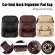 Universal Multifunctional PU Leather Car Seat Back Organizer Pad Bag Travel Storage Holder Organizer Bag with Tray 2 Types