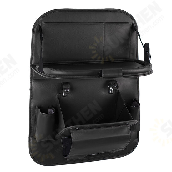 Universal Multifunctional PU Leather Car Seat Back Organizer Pad Bag Travel Storage Holder Organizer Bag with Tray 2 Types Universal Multifunctional PU Leather Car Seat Back Organizer Pad Bag Travel Storage Holder Organizer Bag with Tray 2 Types