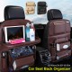 Universal Multifunctional PU Leather Car Seat Back Organizer Pad Bag Travel Storage Holder Organizer Bag with Tray 2 Types