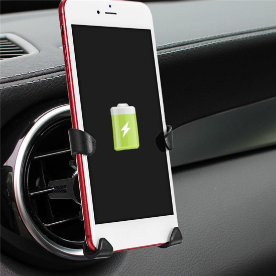 Universal Qi Wireless Charge 360 Degree Rotation Car Mount Phone Holder for Samsung Mobile Phone