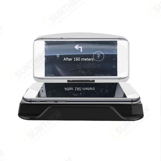 Universal Qi Wireless Charge HD Navigation Head Up Display Car Mount Dashboard Holder for Cell Phone