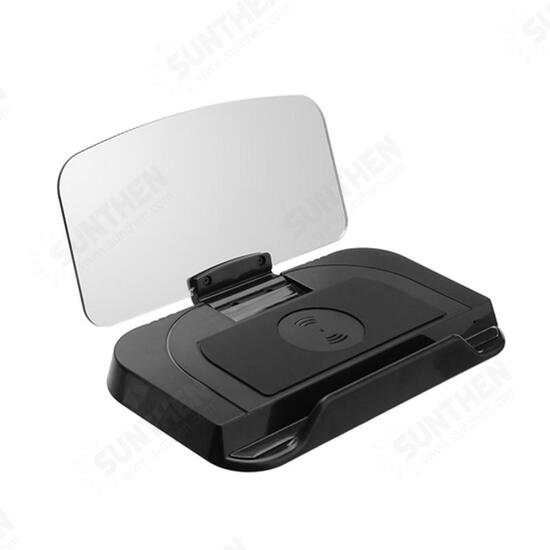 Universal Qi Wireless Charge HD Navigation Head Up Display Car Mount Dashboard Holder for Cell Phone