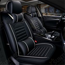 Universal Wear-Resistant Front & Rear PU Leather Semi-Enclosed Car Seat Cover Set Universal Wear-Resistant Front & Rear PU Leather Semi-Enclosed Car Seat Cover Set