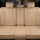 Universal Wear-Resistant Front & Rear PU Leather Semi-Enclosed Car Seat Cover Set