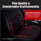 Universal Wear-Resistant Front & Rear PU Leather Semi-Enclosed Car Seat Cover Set