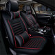 Universal Wear-Resistant Front & Rear PU Leather Semi-Enclosed Car Seat Cover Set