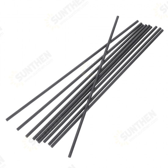 10Pcs/Set 200mm Round Carbon Fiber Rods Roll Bars Wrapped Matt Surface for RC Airplane DIY Tool