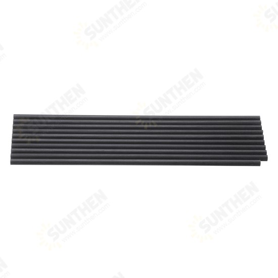 10Pcs/Set 200mm Round Carbon Fiber Tube Pure Carbon Hollow Pipe Roll Wrapped Matt Surface for RC Airplane DIY Tool