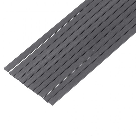 10Pcs/Set 200mm Square Carbon Fiber Rods Strips Carbon Fiber Square Bars Matt Surface for RC Airplane DIY Tool