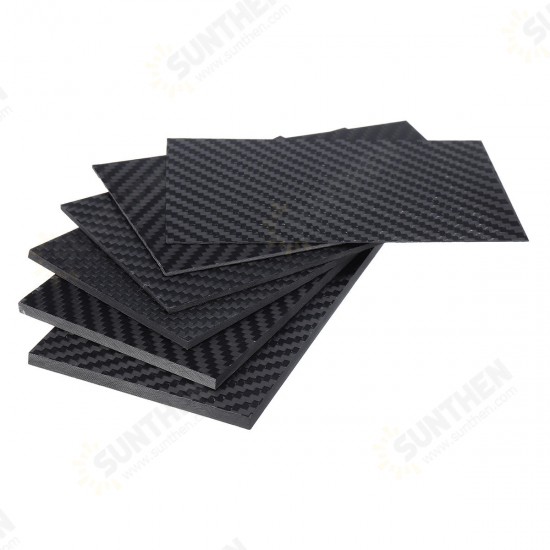 125x75x(0.5-5)mm Black Matte Twill Carbon Fiber Plate Sheet Board Weave Carbon Fiber Pannel Various Thickness