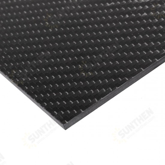 200x250x(0.5-5)mm 3K Black Twill Weave Carbon Fiber Plate Sheet Glossy Carbon Fiber Board Panel High Composite RC Material