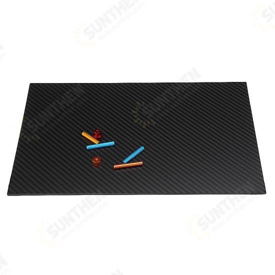 300X500mm 3K Carbon Fiber Board Carbon Fiber Plate Plain Weave Matte Panel Sheet 0.5-5mm Thickness