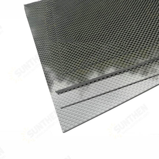 300x500x(0.5-5)mm 3K Black Plain Weave Carbon Fiber Plate Sheet Glossy Carbon Fiber Board Panel High Composite RC Material