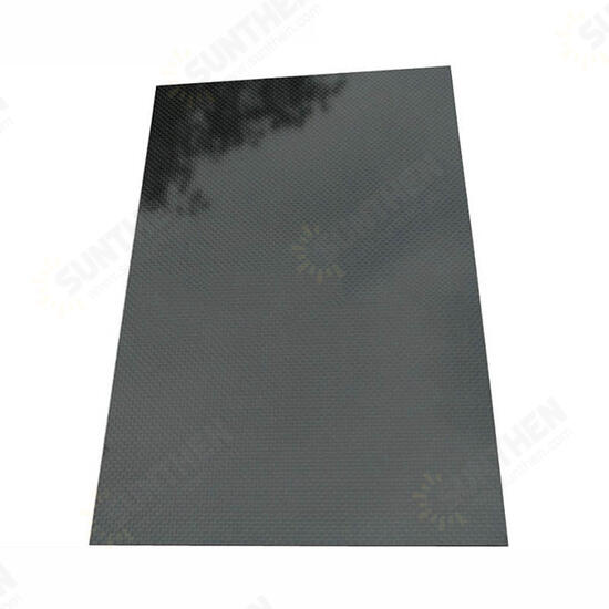 300x500x(0.5-5)mm 3K Black Plain Weave Carbon Fiber Plate Sheet Glossy Carbon Fiber Board Panel High Composite RC Material