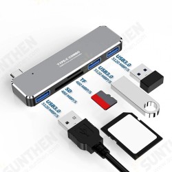 TC25 5-IN-1 5Gbps Type-C Hub Docking Station Adapter with 3*USB3.0/ TF/ SD Card Reader Slot TC25 5-IN-1 5Gbps Type-C Hub Docking Station Adapter with 3*USB3.0/ TF/ SD Card Reader Slot