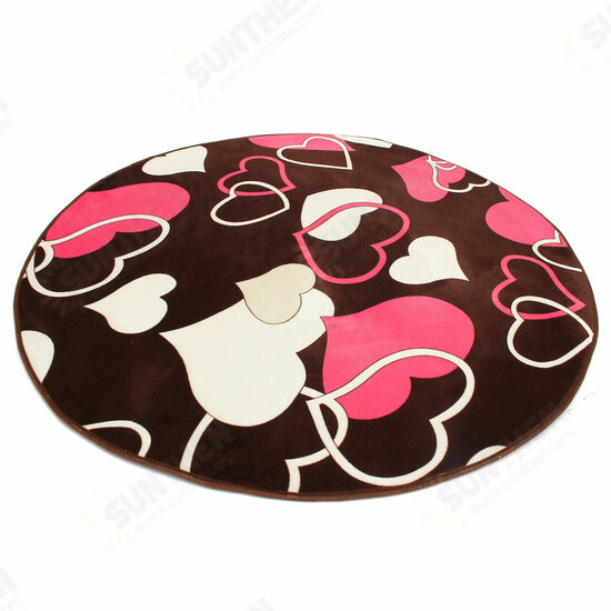 100x100cm Coral Velvet Bathroom Absorbent Carpet Anti Slip Door Sill Round Mat Rug