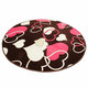 100x100cm Coral Velvet Bathroom Absorbent Carpet Anti Slip Door Sill Round Mat Rug