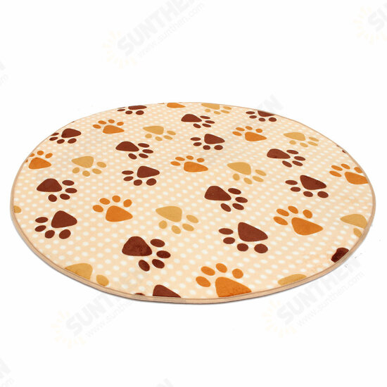 100x100cm Coral Velvet Bathroom Absorbent Carpet Anti Slip Door Sill Round Mat Rug