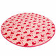 100x100cm Coral Velvet Bathroom Absorbent Carpet Anti Slip Door Sill Round Mat Rug