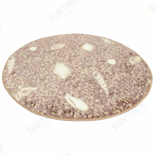 100x100cm Coral Velvet Bathroom Absorbent Carpet Anti Slip Door Sill Round Mat Rug