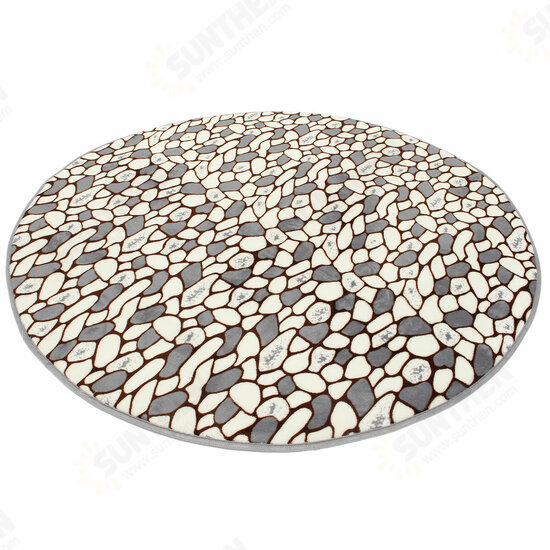 100x100cm Coral Velvet Bathroom Absorbent Carpet Anti Slip Door Sill Round Mat Rug