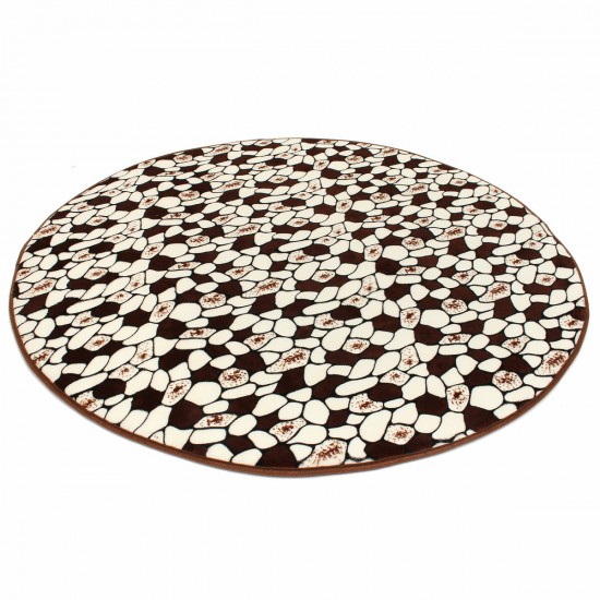 100x100cm Coral Velvet Bathroom Absorbent Carpet Anti Slip Door Sill Round Mat Rug
