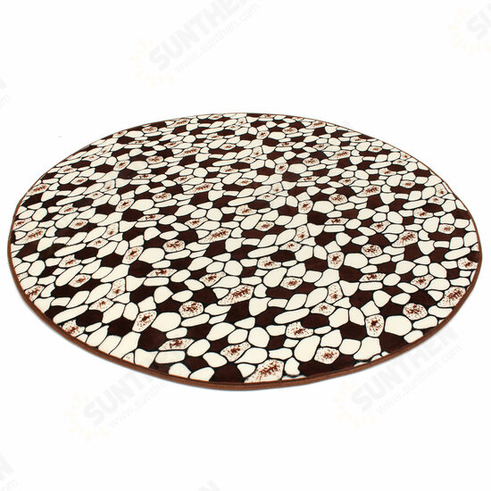 100x100cm Coral Velvet Bathroom Absorbent Carpet Anti Slip Door Sill Round Mat Rug