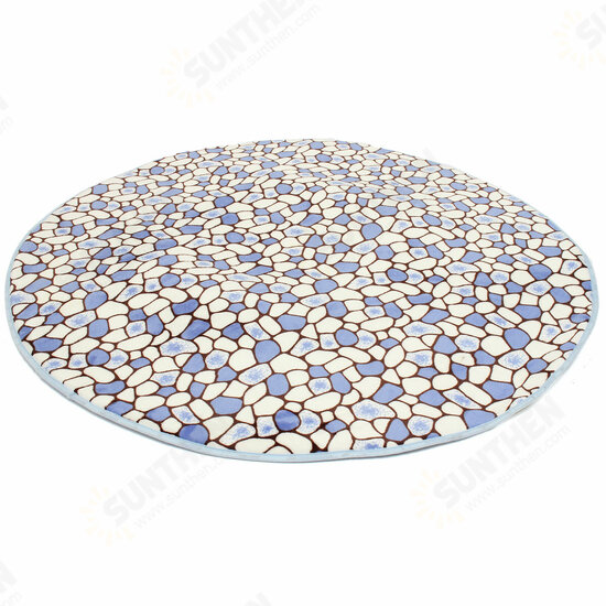 100x100cm Coral Velvet Bathroom Absorbent Carpet Anti Slip Door Sill Round Mat Rug