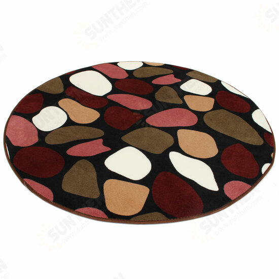 100x100cm Coral Velvet Bathroom Absorbent Carpet Anti Slip Door Sill Round Mat Rug