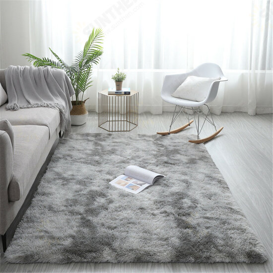 150X240CM Tie-dyed Gradient Carpet Long-Haired Anti-slip Carpet For Bedroom Living Room Study Room