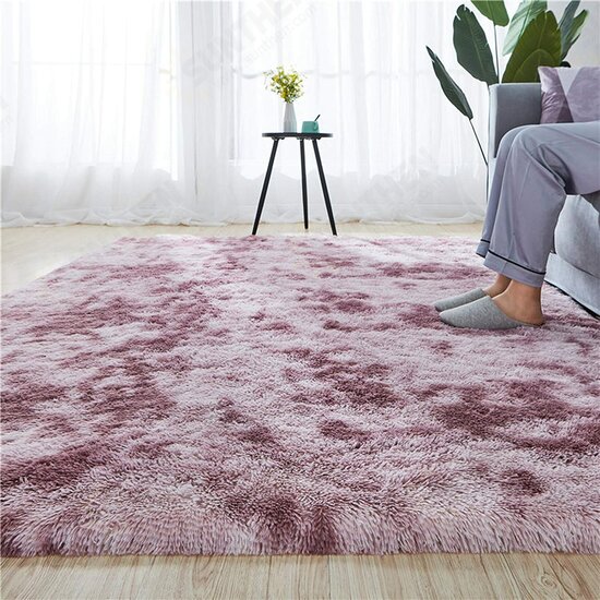 150X240CM Tie-dyed Gradient Carpet Long-Haired Anti-slip Carpet For Bedroom Living Room Study Room