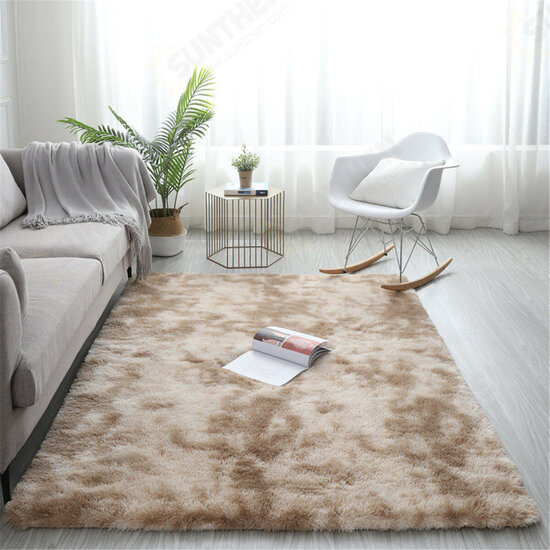 150X240CM Tie-dyed Gradient Carpet Long-Haired Anti-slip Carpet For Bedroom Living Room Study Room