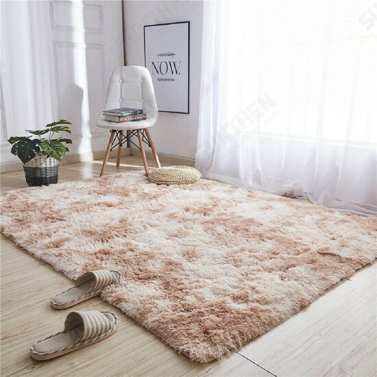 160X200CM Multi-color Tie Dyeing Plush Carpets Anti-slip Faux Fur Floor Mats Water Absorption Area Rug