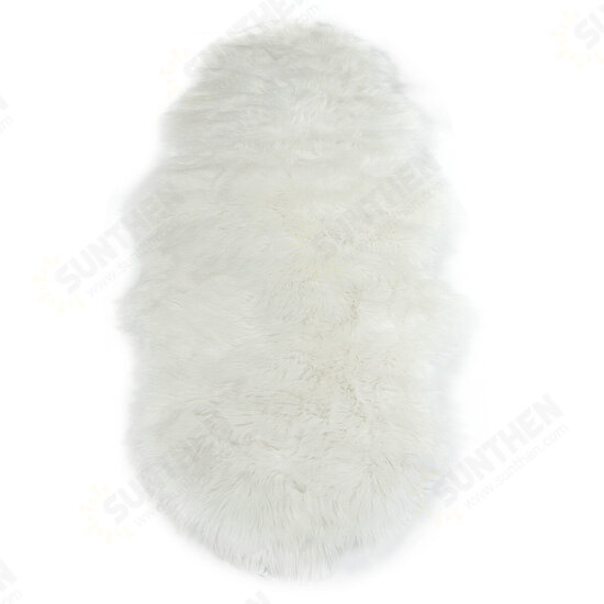 190*70CM Rectangle Sheepskin Rug Artificial Wool Soft for Chair Sofa Bedroom Floor Carpet