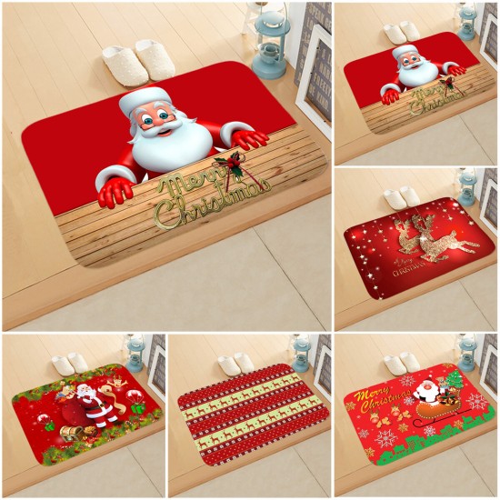 2020 Christmas Printing Floor Mat 3D Printing Christmas Mat Non Slip Creative Doormat Floor Table Coffee Mat Bedroom Rug for Home Christmas Decor