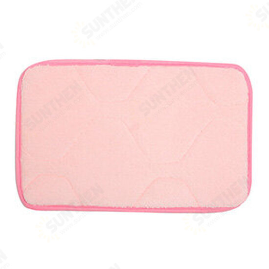 30x20cm Small Shape Non Slip Absorbent Coral Velvet Memory Foam Mat