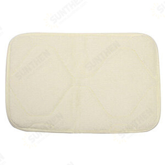 30x20cm Small Shape Non Slip Absorbent Coral Velvet Memory Foam Mat