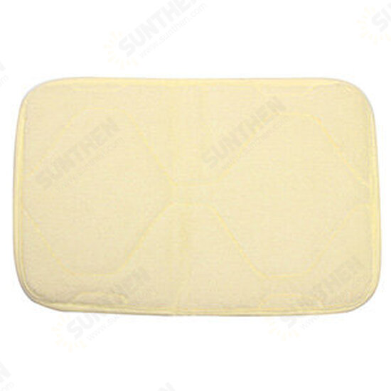 30x20cm Small Shape Non Slip Absorbent Coral Velvet Memory Foam Mat