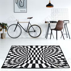 3D Geometric Printed Fluffy Carpet Floor Mat Anti-Skid Rug Area Bedroom Nordic 3D Geometric Printed Fluffy Carpet Floor Mat Anti-Skid Rug Area Bedroom Nordic