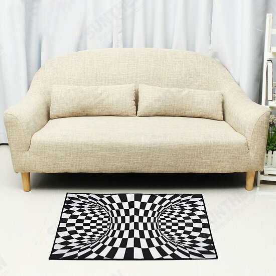 3D Geometric Printed Fluffy Carpet Floor Mat Anti-Skid Rug Area Bedroom Nordic