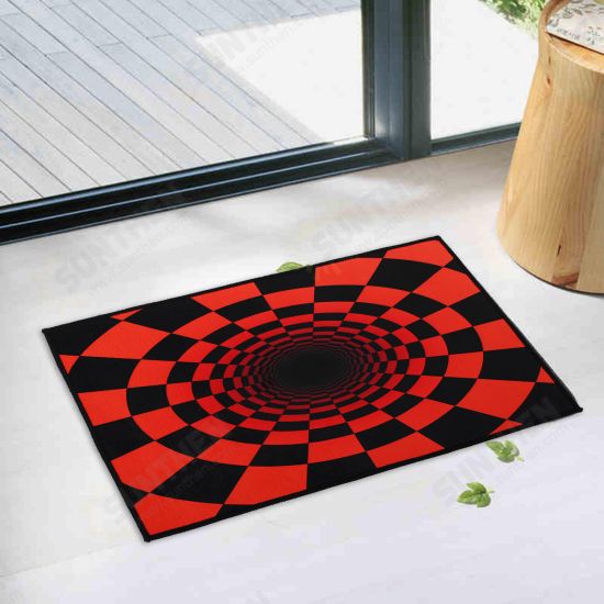 3D Printed Square Non-slip Livingroom Kitchen Bathroom Modern Home Room Bedroom Floor Mat