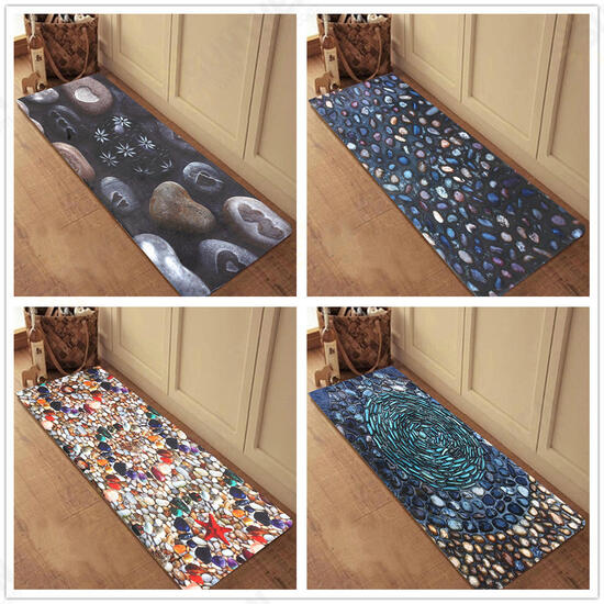 40 x 120cm Fashion 3D Cobblestone Non-slip Absorent Water Floor Mats Carpet Pad