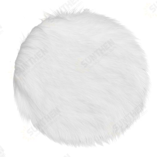 40cm Fluffy Rug Round Pad Carpet Hairy Fur Shag Sheepskin Bedroom Floor Mat