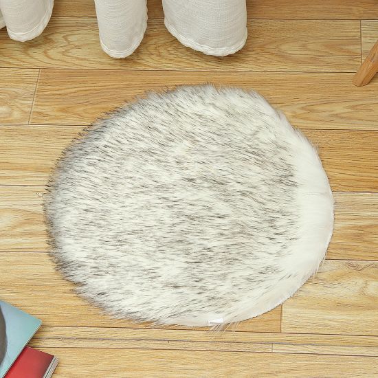 40cm Fluffy Rug Round Pad Carpet Hairy Fur Shag Sheepskin Bedroom Floor Mat