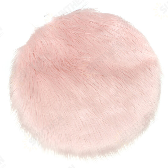 40cm Fluffy Rug Round Pad Carpet Hairy Fur Shag Sheepskin Bedroom Floor Mat