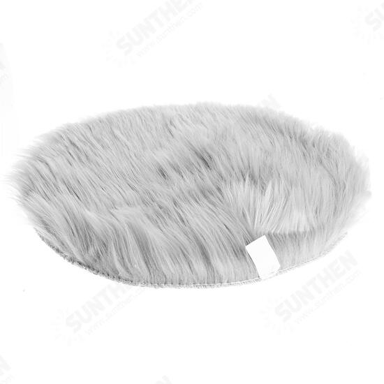 40cm Fluffy Rug Round Pad Carpet Hairy Fur Shag Sheepskin Bedroom Floor Mat