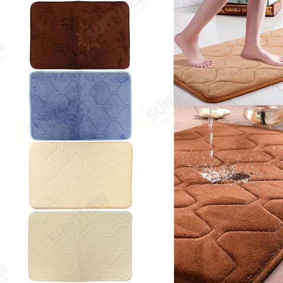 40x60cm Absorbent Soft Memory Foam Mat Bath Rug Anti Slip Carpet