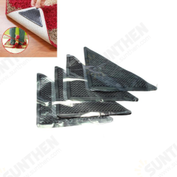 4pcs Rug Carpet Mat Grippers Non Slip Reusable Washable Silicone Grip 4pcs Rug Carpet Mat Grippers Non Slip Reusable Washable Silicone Grip