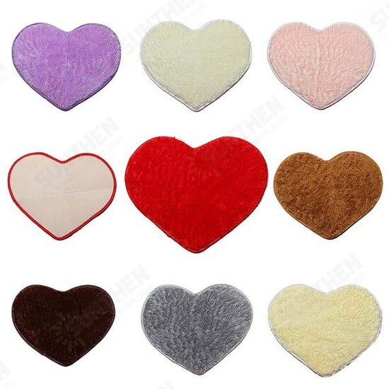 50x60cm Heart Shape Doormat Bathroom Bedroom Carpet